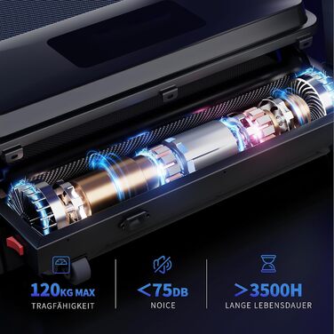 Домашня бігова доріжка - Складані бігові доріжки до 12 км/год Електричні бігові доріжки зі світлодіодним дисплеєм Килимок для ходьби Тихий біговий килимок для домашнього офісу 120 кг макс. з 3 режимами LUYATA