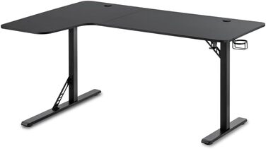 Л (лівий) Ігровий стіл, прямокутний, Д 160 x Г 60-100 x В 75 см Вантажопідйомність до 120 кг Підсклянник Тримач для навушників Килимок для миші Ігровий розмір L, 160