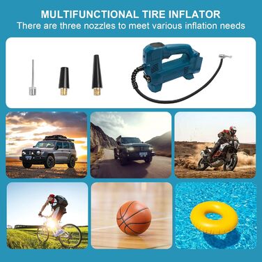 Акумуляторний компресор QUPERR для акумулятора Makita 18 В, електричний акумуляторний повітряний компресор 10,34 бар / акумуляторн