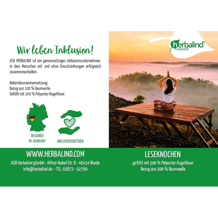 Подушка для читання Herbalind з тонкого вельвету, ЩОБ ВИ ПОЧУВАТИСЯ ГАРНО - 100 бавовняний дитячий вельвет, міцний та придатний для прання - Подушка для шиї в модних кольорах, сертифікована Oeko-Tex 100, універсальне використання - 40x18 см, темно-синій