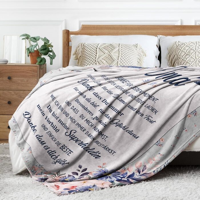 Подарунок на день народження бабусі, персоналізована суперм&39яка фланелева ковдра, подарунок на день народження бабусі 157 * 132 см