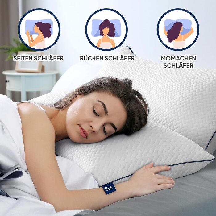 Подушка BedStory 80x80 з регульованим наповнювачем 1500 г x 2 Мікрофібра Готельний комфорт Сертифіковано Oeko-TEX 100 Дихаюча та придатна для прання в пральній машині Для дивана всіх положень для сну 8080 см