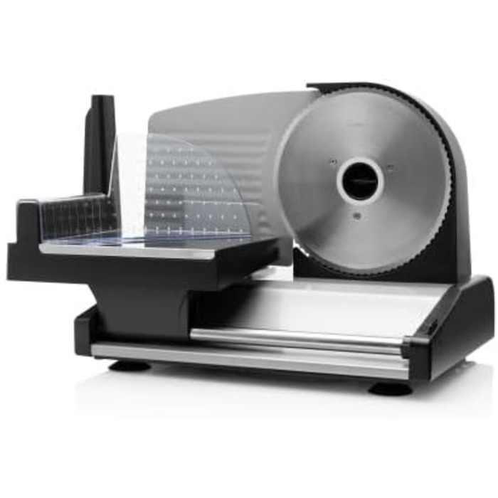 Хліборізка Hyundai Food Slicer I HYUFS801 I з 150 Вт I Повністю металева версія I Електричний I Товщина різання 0-15 мм I Знімне лезо з нержавіючої сталі I Нековзні ніжки