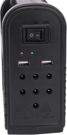 Сонячний кемпінговий ліхтар TOPINCN, портативний сонячний генератор з яскравою фарою та сонячною панеллю, для екстреного використання під час кемпінгу на свіжому повітрі