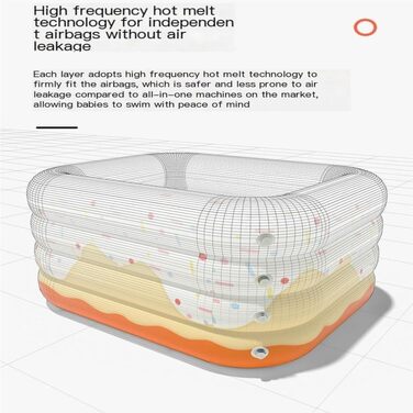 Надувний басейн Надувний басейн, домашній відкритий басейн, розбірний іграшковий басейн, потовщений розважальний дитячий басейн для дітей (B) B A