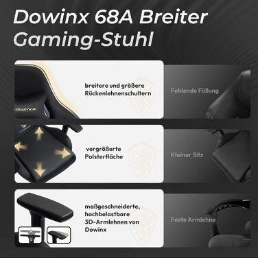 Ігрове крісло Dowinx, дихаюче та ергономічне офісне крісло з мікрофібри велюру, м&39яке сидіння, що нагадує хутро, регульоване робоче крісло з підставкою для ніг, світло-чорне