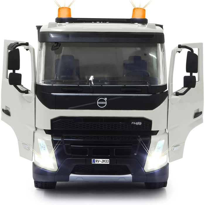 Позашляховий самоскид Volvo FMX Meiller 120 2,4GHz Офіційна ліцензія, звук попередження про рух заднім ходом, протектовані гумові шини, LED підсвічування, підйом/опускання кузова, будівельна техніка