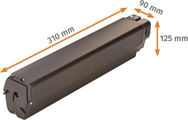Акумулятор для електровелосипеда Prophete, інтегрований в раму, AEG, Li-Ion 36V, 17.5 Ah (630 Wh), CAN V2.5, чорний, сумісний з усіма електровелосипедами Prophete
