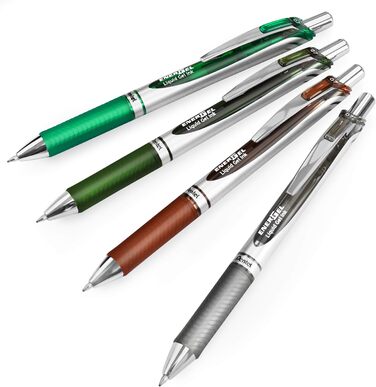 Гелева ручка Pentel EnerGel XM BL77, висувна, 0,7 мм, 54 перероблена, ука в кольорі, 20 шт.