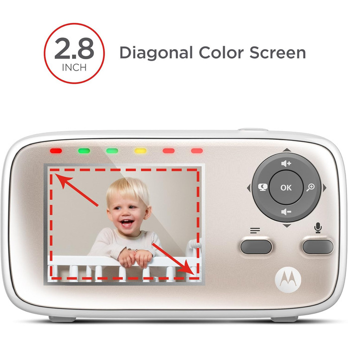 Відеоняня WLAN, камера спостереження за дитиною з кольоровим дисплеєм 2,8 дюйма, радіус дії 300 метрів, 667 Connect