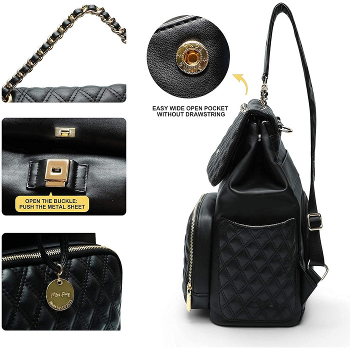 Сумка для пеленання дитини Рюкзак для пелюшок Шкіряні сумки для пелюшок з пеленальним килимком Стьобані дитячі сумки для мами і та