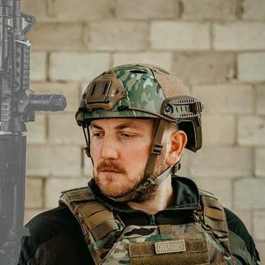 Шолом OneTigris для страйкболу, пейнтбольний шолом Mich 2000 з маскою та окулярами, камуфляж для страйкболу та пейнтболу