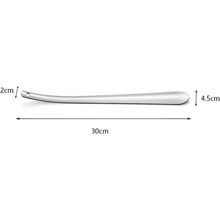 Міні-ріжк для взуття з довгою ручкою, міцний і довговічний, зручні для перенесення ріжки для взуття з нержавіючої сталі, допоміжні ложки для ледачого взуття, для літніх людей, чоловіків, жінок і дітей (30 * 4,5 см) 30 * 4,5 см