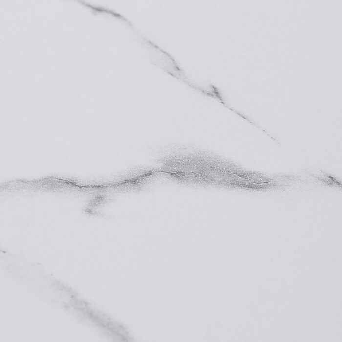 Журнальний столик Relaxdays MARMO, круглий, метал та МДФ, білий/золотий для вітальні, під мармур, ВxГ 51 x 41 см Білий, Золотий