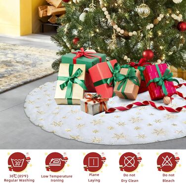 Спідниця для ялинки 120 см біла Rodivor