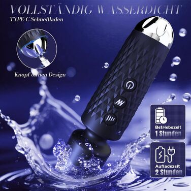 Вібратор Miokymioky для жінок, чорний, 20 режимів, з насадками