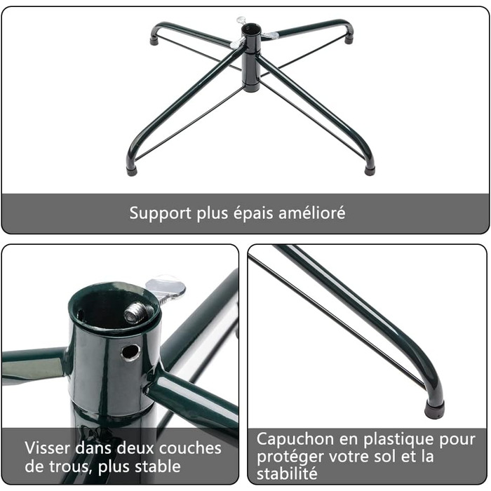 Штучна ялинка LEADZM 180 см Зелено-біла - ялинка з металевою підставкою, реалістична, густі гілки, вогнестійкий ПВХ, для дому, офісу, магазинів та готелів Зелено-біла 180 см 1050 гілок