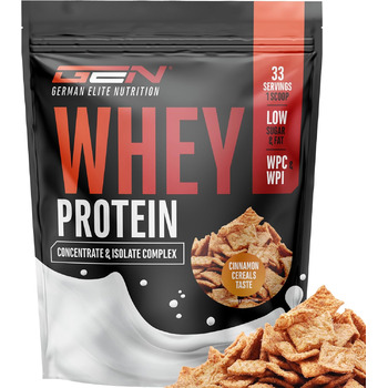 Сироватковий протеїновий порошок German Elite Nutrition, 1000 г, Злаки з корицею