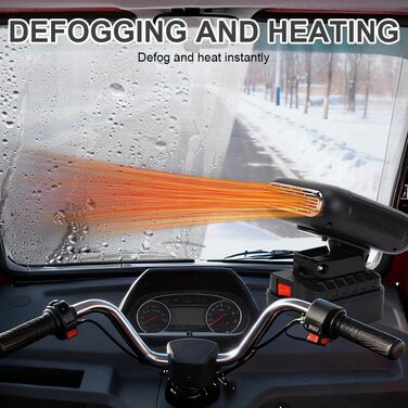 Обігрівач на батарейках, вентилятор-обігрівач на батарейках, автомобільний обігрівач з батарейками, поворот на 90, 2 портативні USB-обігрівачі, сумісний з BL1830 BL1850 BL1840 BL1845 BL1815 BL1820 BL1860B