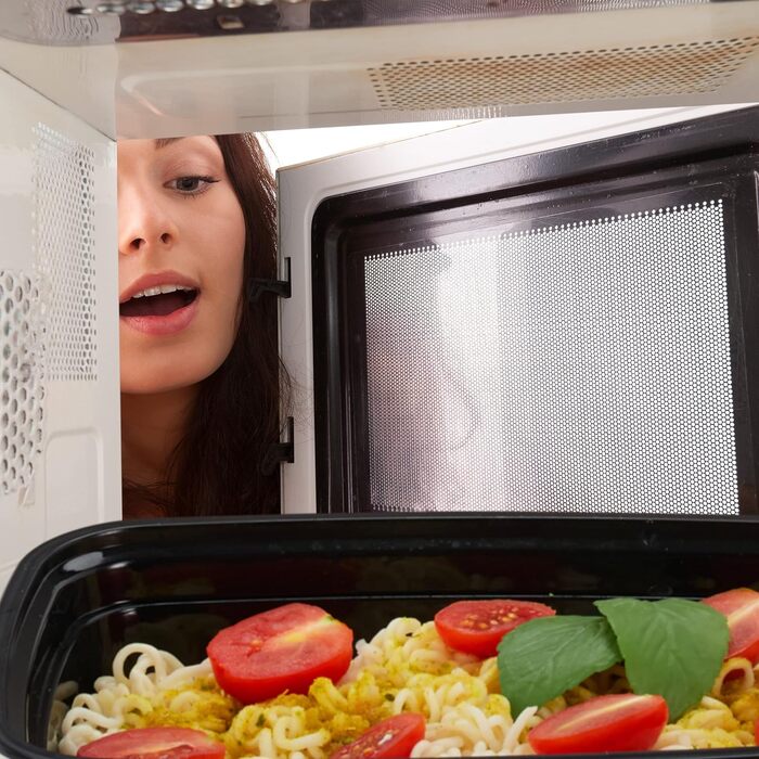 Набір контейнерів для приготування їжі, 10 шт., 1 секція, 1000 мл, придатні для мікрохвильової печі, герметичні, чорного кольору