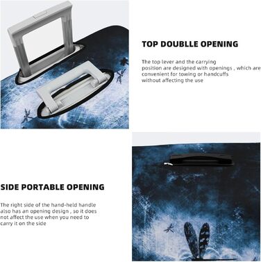 Чохол для валізи Чорна Стріха, міцний захист для багажу, підходить для валіз розміром 45.7-81.3 см, малий, Чорний