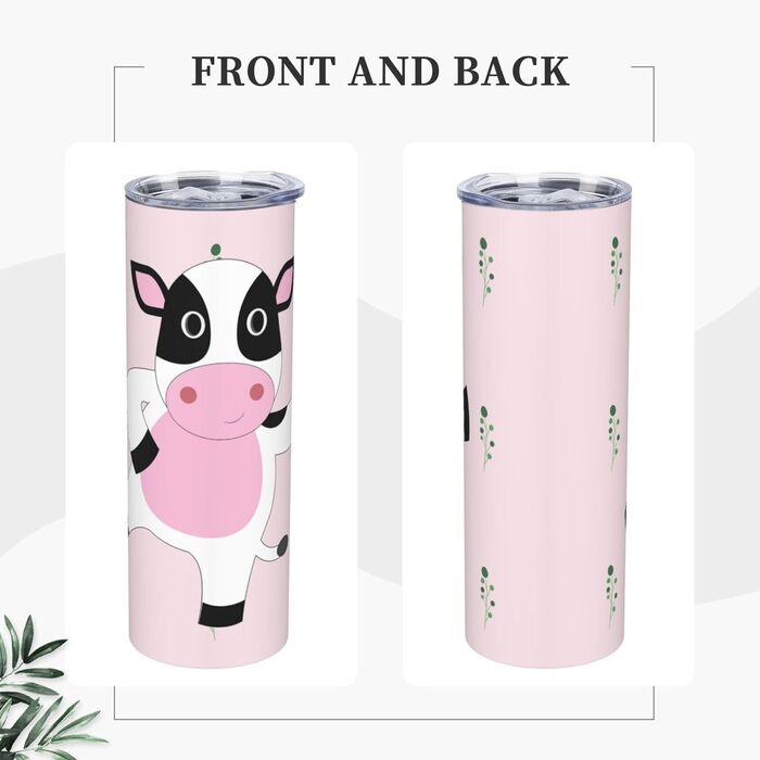 Кухоль з прямою трубочкою, 590 мл, принт з мультяшним календарем, дорожній кухоль, підходить для кемпінгу, офісу та дому