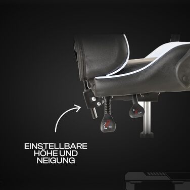 Ігрове крісло Baroni Home Gaming Chair, ергономічне офісне крісло, м&39яке ігрове крісло зі зручною регульованою спинкою, ігрове крісло з підголівником та поперековою опорою, біле