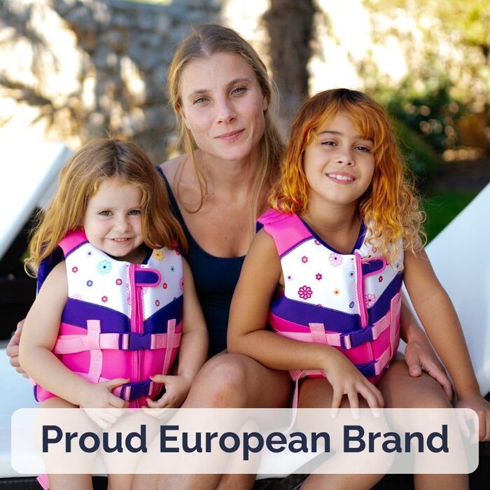 Плавальний жилет преміум-класу Limmys для дітей допоміжний жилет для плавання та безпеки для малюків, хлопчиків та дівчаток інноваційні функції безпеки, розмір S, ягідно-рожевий