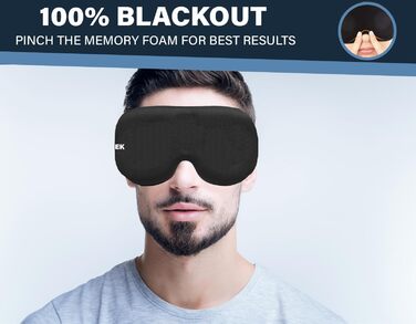 Маска для сну BASTIEK для чоловіків і жінок, 3D контурна чашка, блокує світло, нічна маска для сну увігнутої форми, зручна маска д