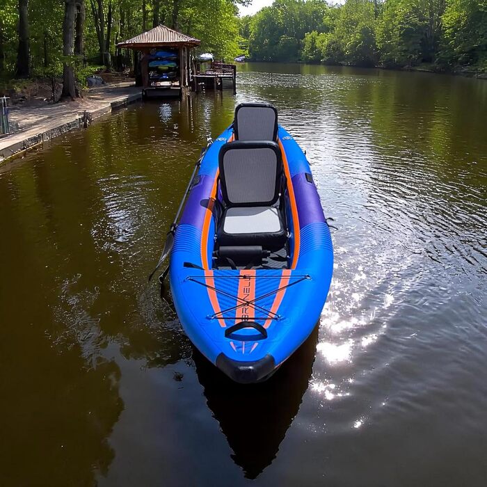 Надувний каяк Brunelli для 2 осіб, повний комплект, каное, каяк, туристичний човен, синій