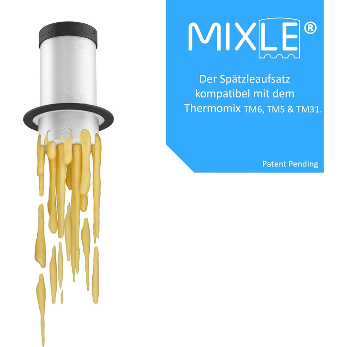 Насадка Sptzle (міксле), сумісна з Thermomix TM6, TM5, TM31 і TM Friend, аксесуарами, шпецле-машиною, виготовлена з нержавіючої сталі, безпечної для харчових продуктів