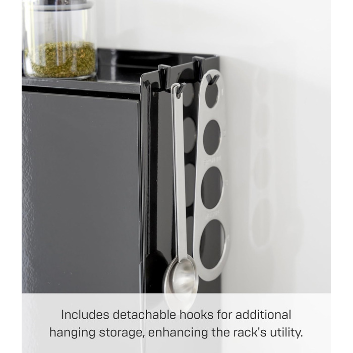 Рівнева підставка для приправ, чорна, сталь/POM смола, 38 x 16,3 x 49,2 см. Чорний колір 16,3 x 38 x 49,2 см (Д x Ш x В), 2010 TOWER 3-