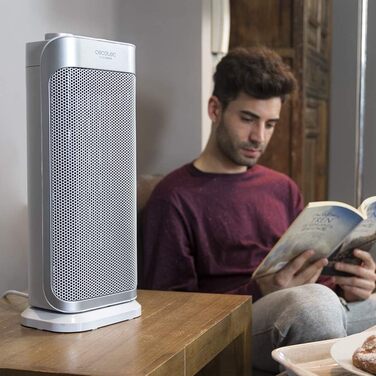 Керамічний обігрівач Cecotec ReadyWarm 6250 Ceramic Sky Style 2000 Вт, гаряче та холодне повітря, 3 режими, термостат, осциляція 90, датчик нахилу, захист від перегріву, для приміщень до 25 м