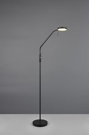 Світлодіодна торшерна лампа Reality Moreno R44561132, матовий чорний метал, 3 Вт LED, акумулятор із зарядною станцією, сенсорний диммер, регулювання кольору світла