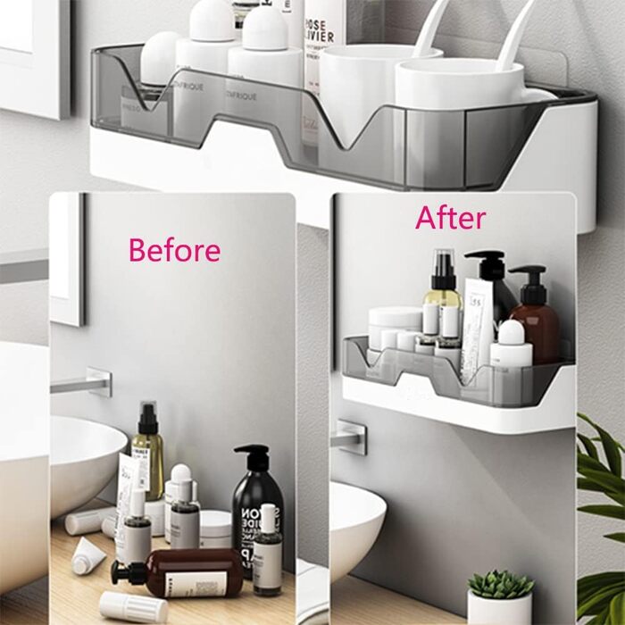 Душова полиця для ванної полиця для ванної без свердління настінні полиці для ванної пластикові кошики для душу для ванної/кухні.