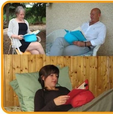 Подушка для читання Belenci, підставка для книг, для читання в ліжку, синя