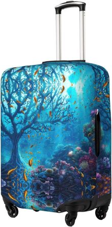 Чохол для валізи Морський світ, захисний еластичний чохол від подряпин та пилу для багажу, чорний, розмір 85