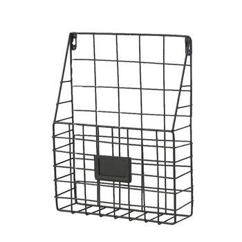 Настінний кошик Toyvian з металу та заліза, кований настільний органайзер для настінного кріплення, кошик для зберігання журналів та книг, настінна полиця для кухні, офісу, ванної кімнати