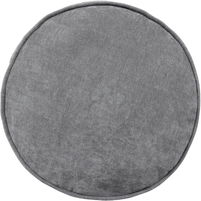 Табурет Icon Milano, сірий, пухнаста тканина з шенилу, оксамитова крісла-мішок, пуф-табурет з наповнювачем, пуф для ніг для вітальні, декор для вітальні