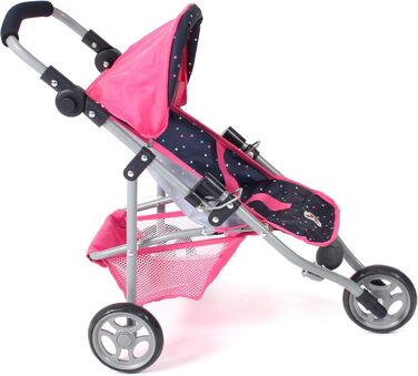 Лялькова коляска Лола, коляска для ляльок зростом приблизно до 50 см, бігова коляска, біговел для ляльок, коляска для ляльок, конф