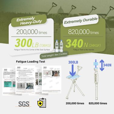 Стілець TA-Da серії 2 - Тростина для ходьби з сидінням, надлегка алюмінієва рама та міцний складний стілець (до 136 кг), складна конструкція, ідеально підходить для походів та активного відпочинку - Червоний, 82 см S (82 см)