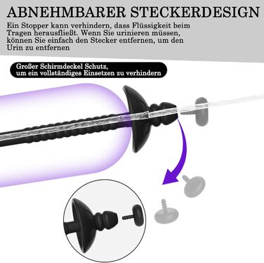 Набір уретральних дилататорів BDSMAGE, з шприцом та ерекційними кільцями, силікон, стимуляція простати, 3 шт.