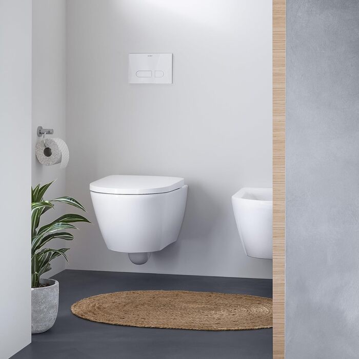 Набір для унітазу Duravit D-Neo, підвісний унітаз, сидіння з м'яким механізмом закриття, унітаз з відкритим обідком, знімна кришка унітазу, білий Білий Білий 37x54x40 см