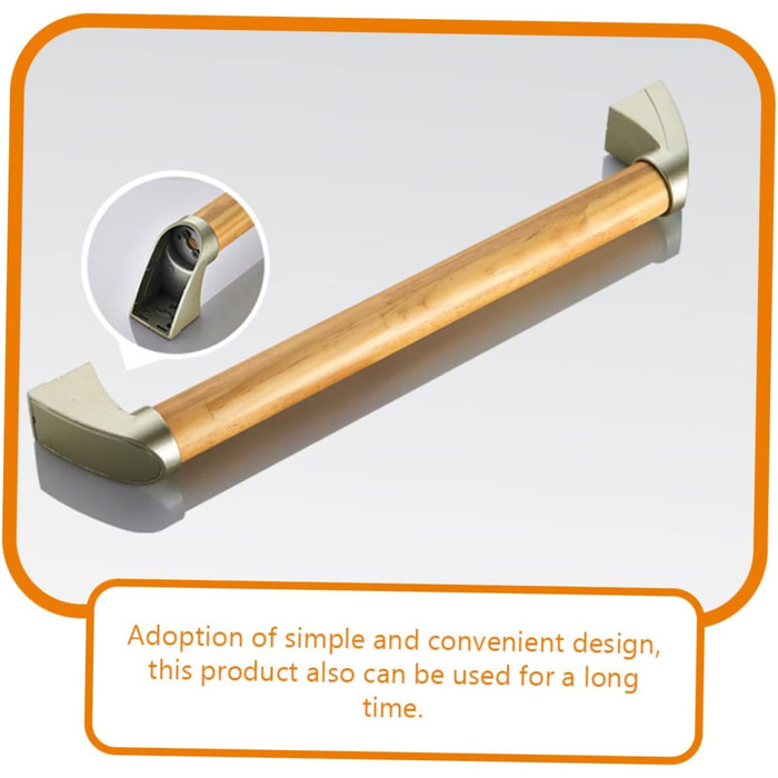 Дерев'яна ванна кімната Поручень для туалету Використовуйте нековзну ручку Поручень для людей похилого віку Потовщений безпечний поручень Ванна кімната Душова кабіна Поручень Металеві ванни