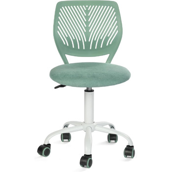Крісло для домашнього офісу FurnitureR, ергономічне обертове крісло з регульованою висотою та коліщатками, сучасне комп&39ютерне крісло для навчання та офісу, тканина Morandi кольору Aqua, Крісло для домашнього офісу