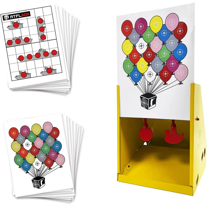 Пастка для мішеней ATFLBOX 17,8 x 22,9 см для пневматичної гвинтівки з 20 паперовими мішенями для тренувань зі стрільби з пневматичного пістолета, страйкболу та гвинтівки