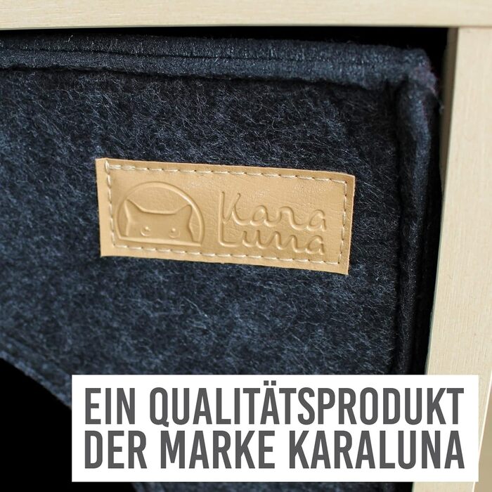 Печерка для котів від KaraLuna для полиці, наприклад. IKEA Kallax або Expedit Мила печерна полиця Котяча печера для 2 котів або великих котів Спальне місце для кота, кошик для кота, фетр (темно-сірий)