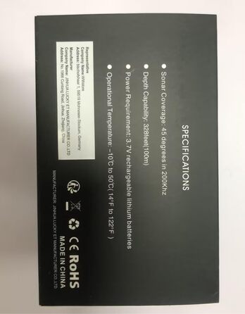 Дротовий портативний ехолот Портативний ехолот для риболовлі Кольоровий монітор для підлідної риболовлі Ехолот для риболовлі на байдарках