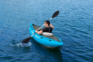 Надувний каяк на 1 особу з ручним насосом, веслом, сумкою для перенесення, синій, Single Cove Champion 2023