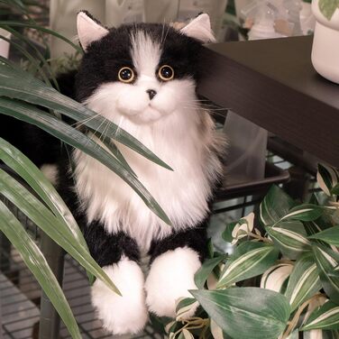 Плюшева іграшка Chongker, реалістичний чорний кіт, ручна робота, 36 см